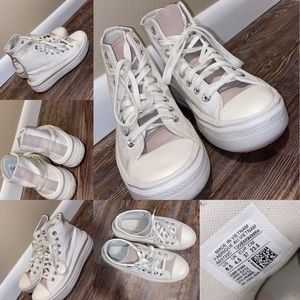 White Platform Converse. Size US 6.5. New